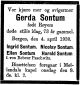 Dødsannonse Gerda Sontom Dødsannonse Gerda Sontom